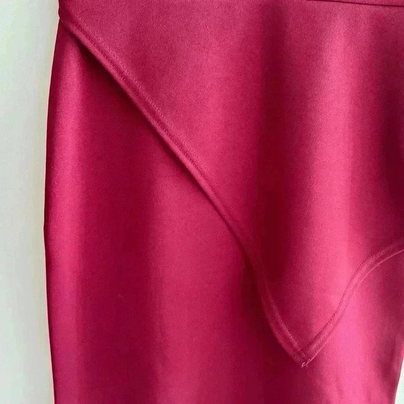 boohoo Night Laura Wrap Skirt Bodycon Dress, Berry, Size 6 - Picture 14 of 16